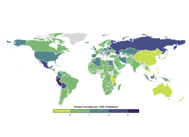 Covid-19 Excess Mortality Map